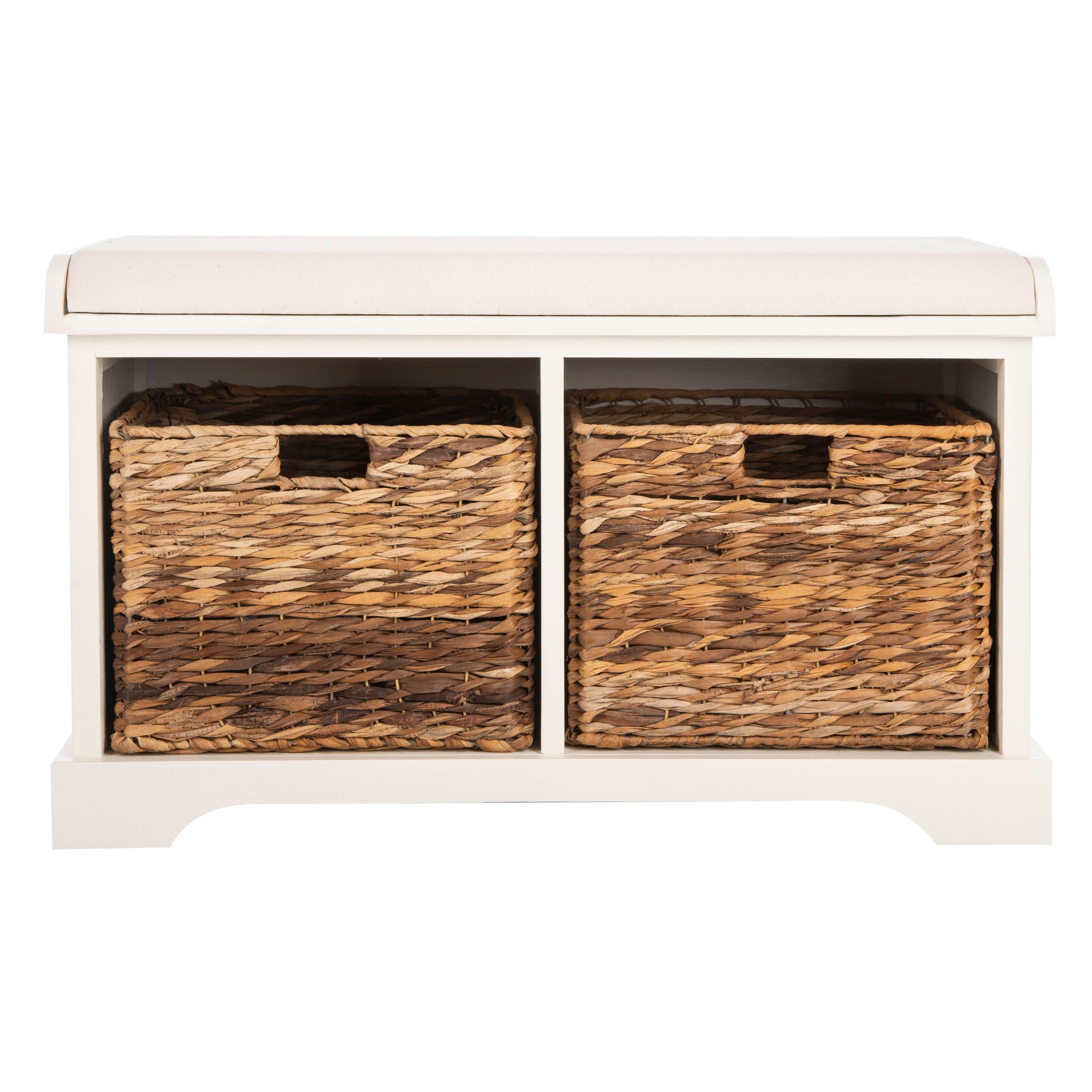 Panca portaoggetti intrecciata Euphemia marrone SAFAVIEH - 33,5 x 16,1 x 19,9 - 34Lx16Px20A