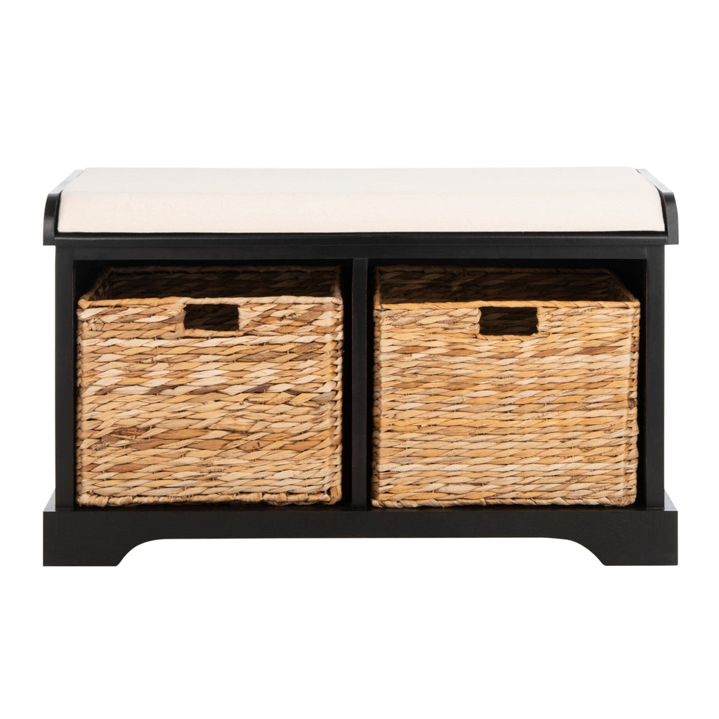 Panca portaoggetti intrecciata Euphemia marrone SAFAVIEH - 33,5 x 16,1 x 19,9 - 34Lx16Px20A