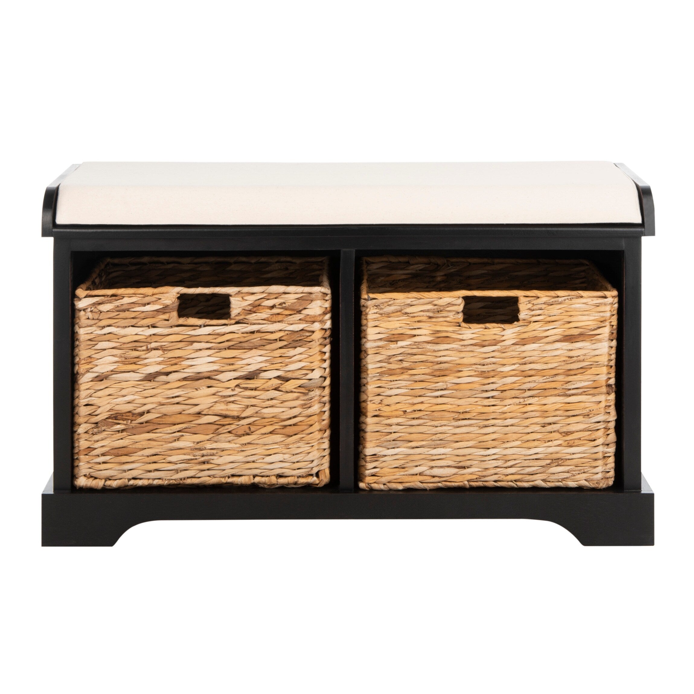 Panca portaoggetti intrecciata Euphemia marrone SAFAVIEH - 33,5 x 16,1 x 19,9 - 34Lx16Px20A