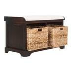 Panca portaoggetti intrecciata Euphemia marrone SAFAVIEH - 33,5 x 16,1 x 19,9 - 34Lx16Px20A