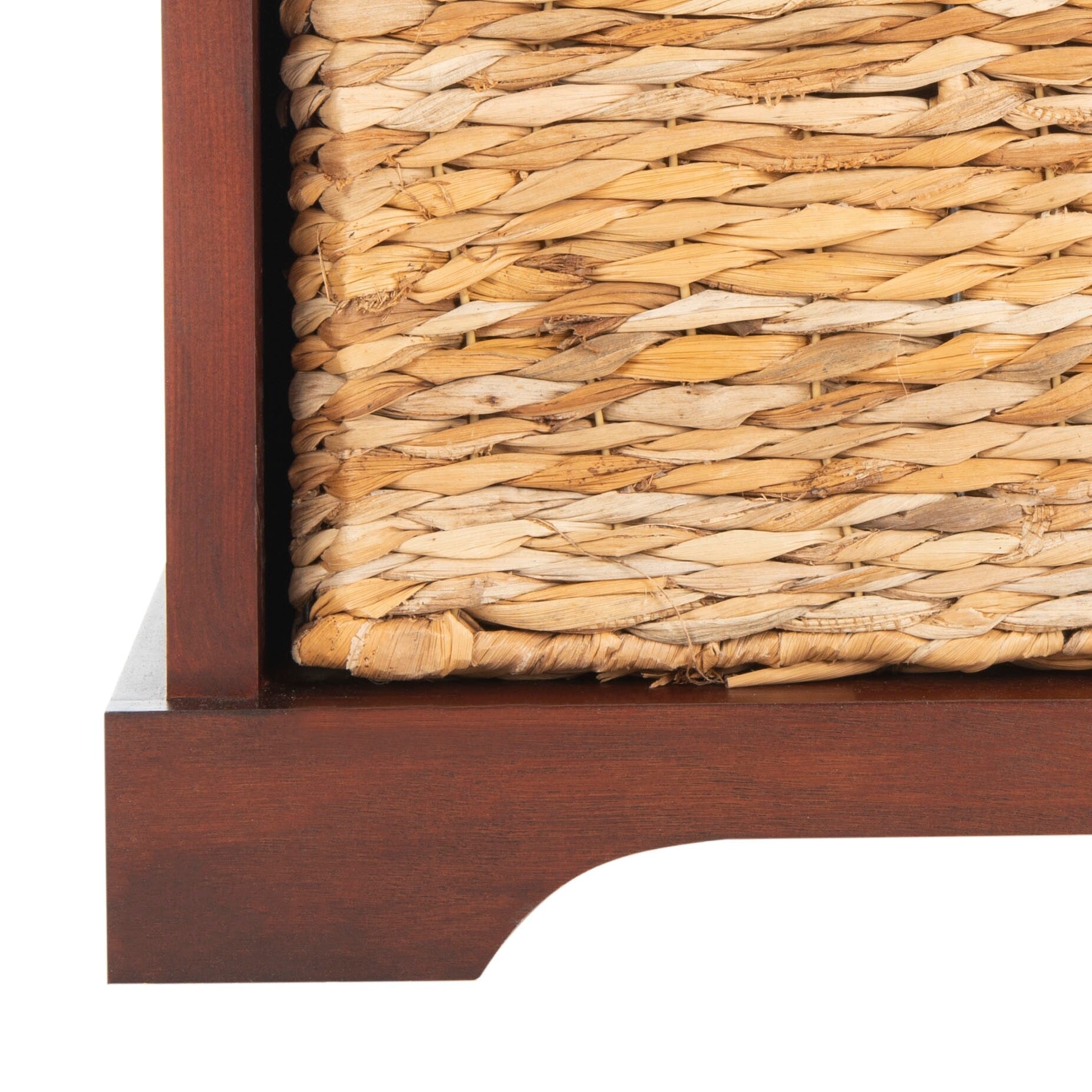 Panca portaoggetti intrecciata Euphemia marrone SAFAVIEH - 33,5 x 16,1 x 19,9 - 34Lx16Px20A