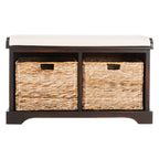 Panca portaoggetti intrecciata Euphemia marrone SAFAVIEH - 33,5 x 16,1 x 19,9 - 34Lx16Px20A
