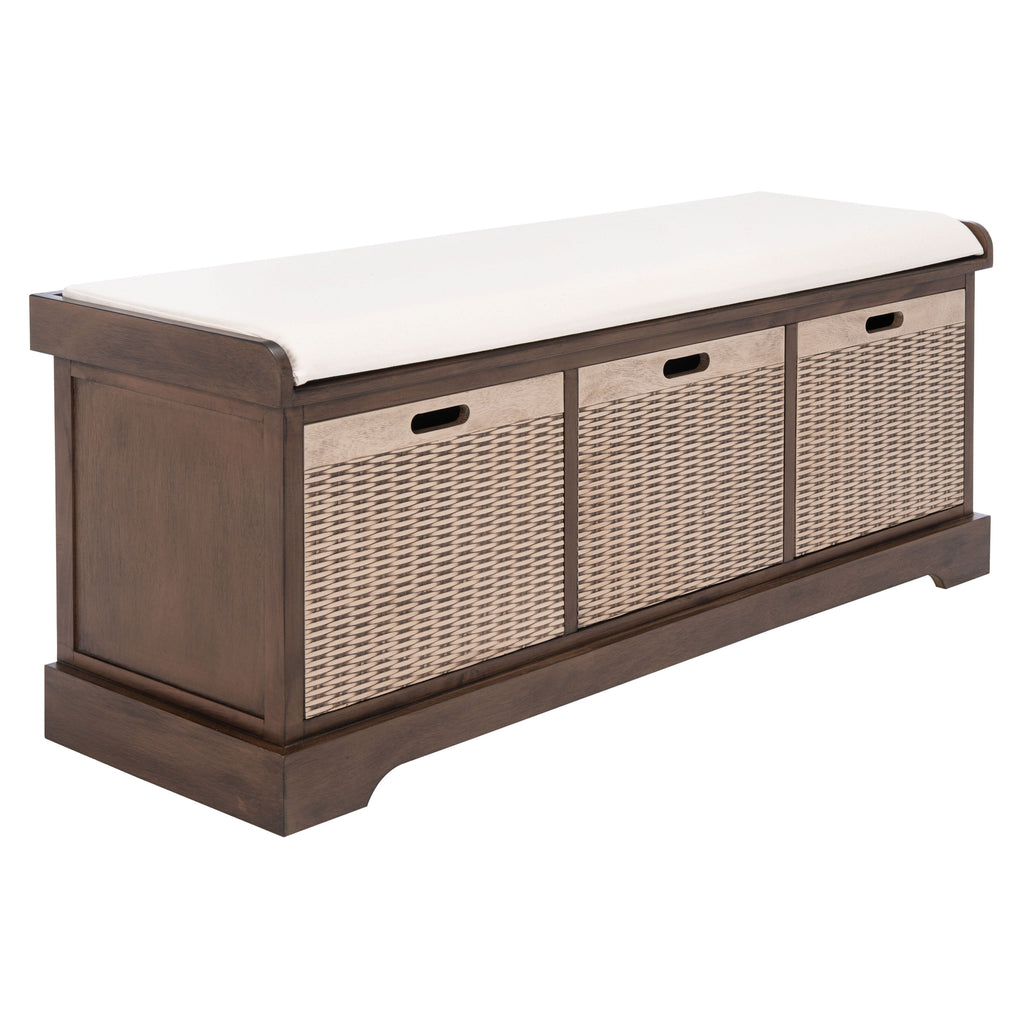 SAFAVIEH Fiorello panca portaoggetti a 3 cassetti con cuscino - 47,3 L x 15 P x 19 A - 47 L x 15 P x 19 A