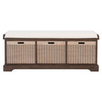 SAFAVIEH Fiorello panca portaoggetti a 3 cassetti con cuscino - 47,3 L x 15 P x 19 A - 47 L x 15 P x 19 A