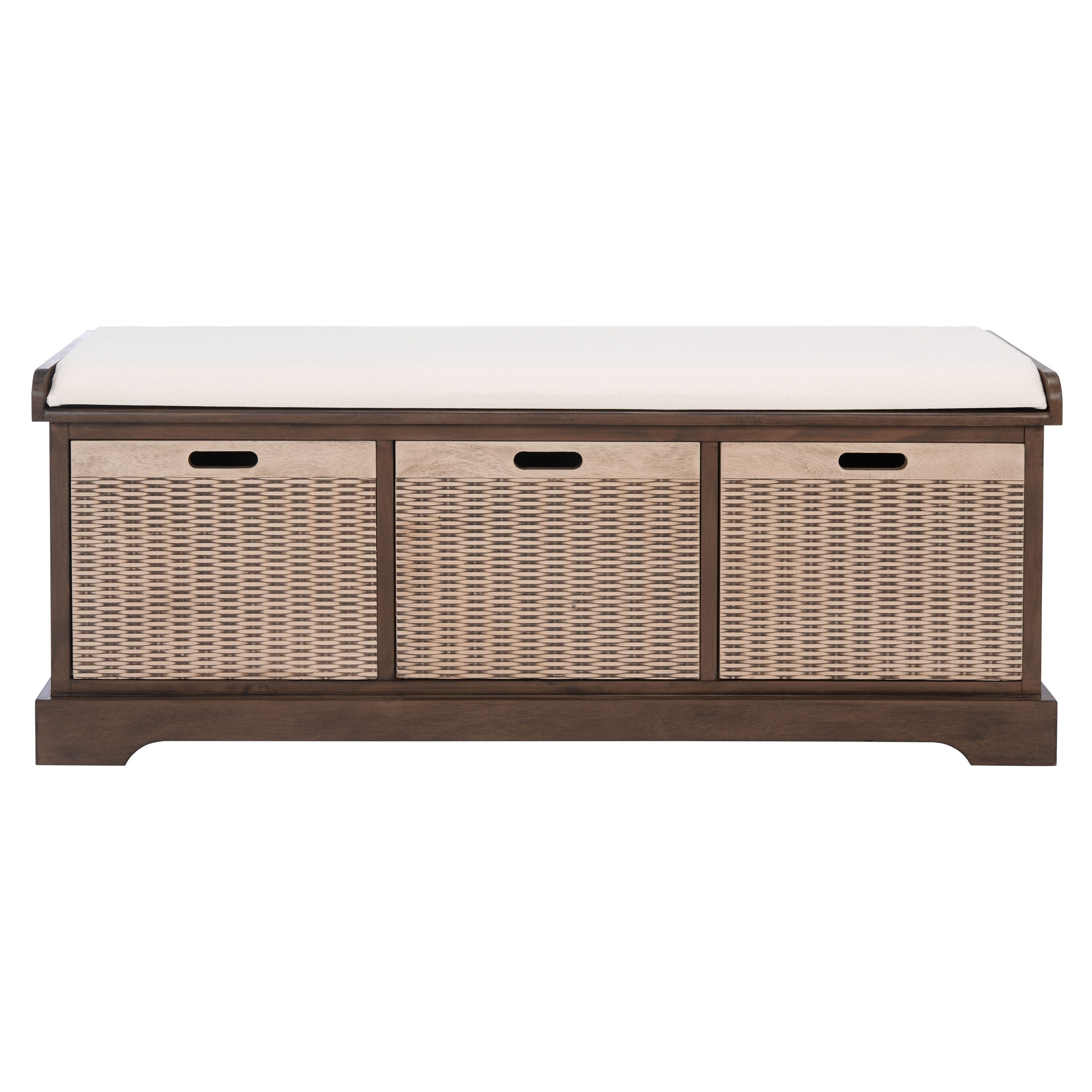SAFAVIEH Fiorello panca portaoggetti a 3 cassetti con cuscino - 47,3 L x 15 P x 19 A - 47 L x 15 P x 19 A