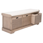 SAFAVIEH Fiorello panca portaoggetti a 3 cassetti con cuscino - 47,3 L x 15 P x 19 A - 47 L x 15 P x 19 A