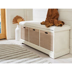 SAFAVIEH Fiorello panca portaoggetti a 3 cassetti con cuscino - 47,3 L x 15 P x 19 A - 47 L x 15 P x 19 A