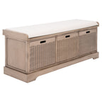SAFAVIEH Fiorello panca portaoggetti a 3 cassetti con cuscino - 47,3 L x 15 P x 19 A - 47 L x 15 P x 19 A