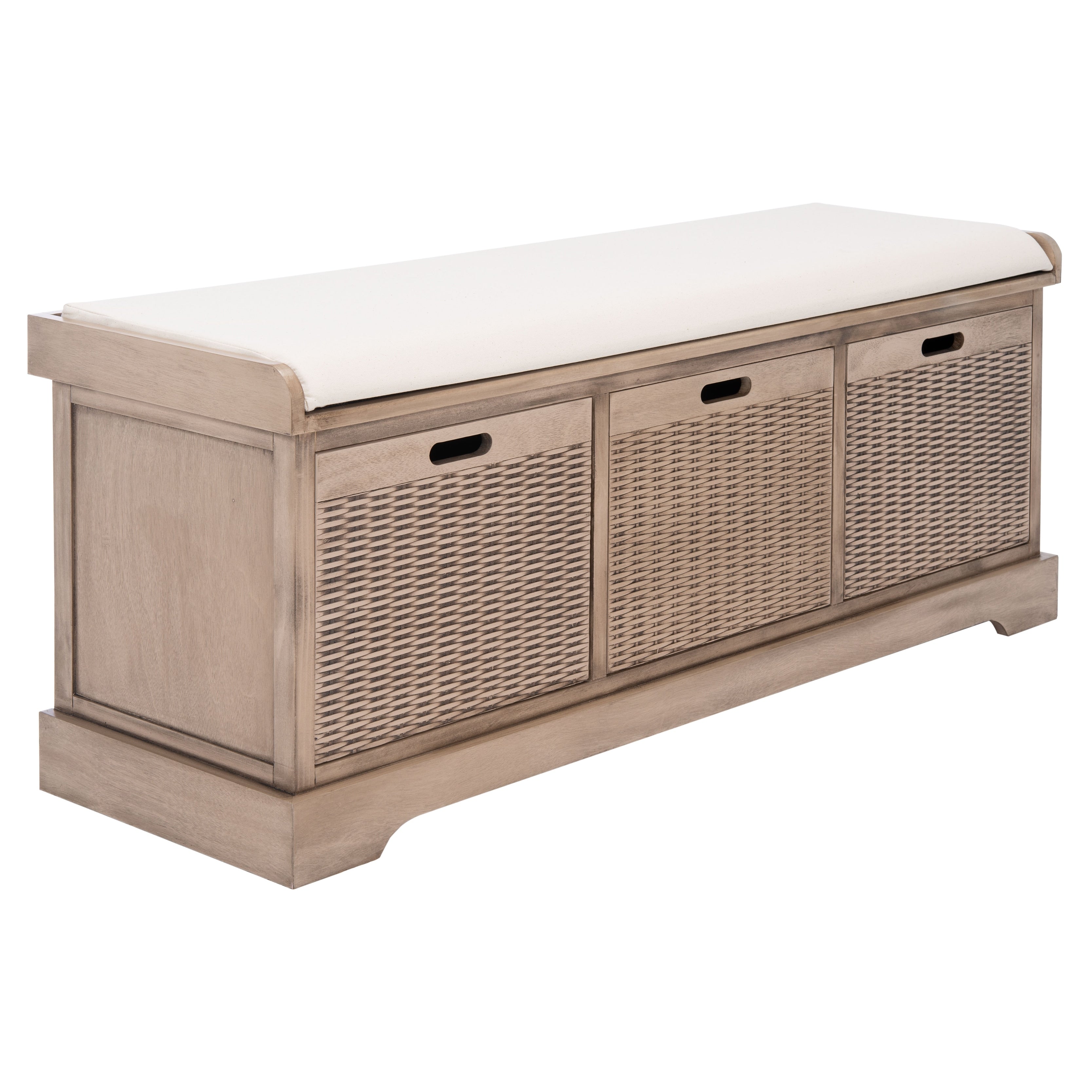 SAFAVIEH Fiorello panca portaoggetti a 3 cassetti con cuscino - 47,3 L x 15 P x 19 A - 47 L x 15 P x 19 A