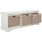 SAFAVIEH Fiorello panca portaoggetti a 3 cassetti con cuscino - 47,3 L x 15 P x 19 A - 47 L x 15 P x 19 A