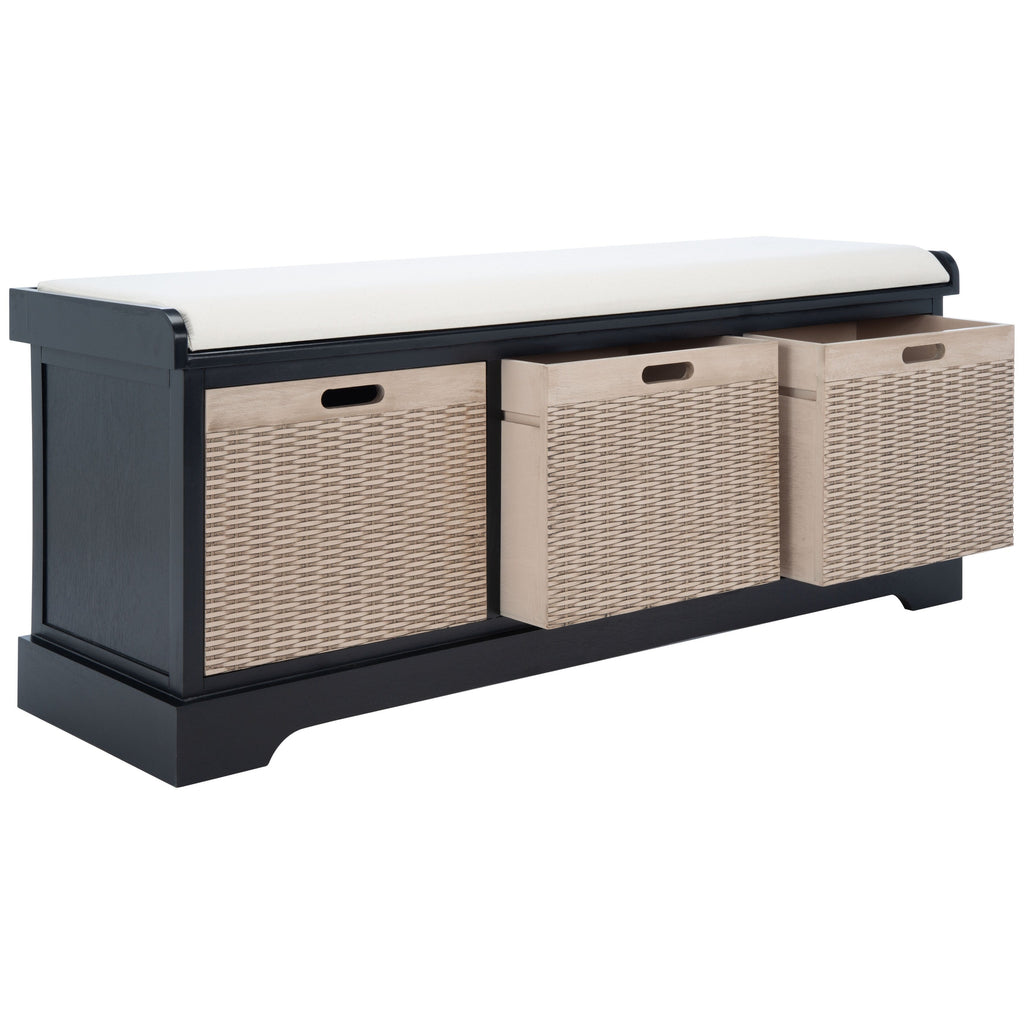 SAFAVIEH Fiorello panca portaoggetti a 3 cassetti con cuscino - 47,3 L x 15 P x 19 A - 47 L x 15 P x 19 A