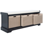 SAFAVIEH Fiorello panca portaoggetti a 3 cassetti con cuscino - 47,3 L x 15 P x 19 A - 47 L x 15 P x 19 A