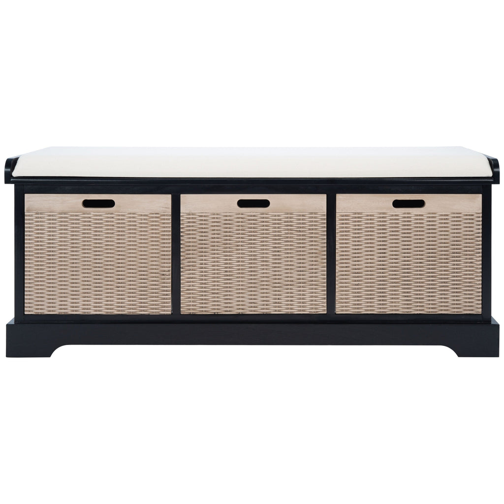 SAFAVIEH Fiorello panca portaoggetti a 3 cassetti con cuscino - 47,3 L x 15 P x 19 A - 47 L x 15 P x 19 A