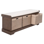 SAFAVIEH Fiorello panca portaoggetti a 3 cassetti con cuscino - 47,3 L x 15 P x 19 A - 47 L x 15 P x 19 A
