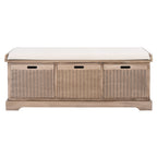 SAFAVIEH Fiorello panca portaoggetti a 3 cassetti con cuscino - 47,3 L x 15 P x 19 A - 47 L x 15 P x 19 A