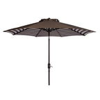 Ombrellone da esterno a manovella SAFAVIEH Hadire Inside Out Striped da 9 piedi