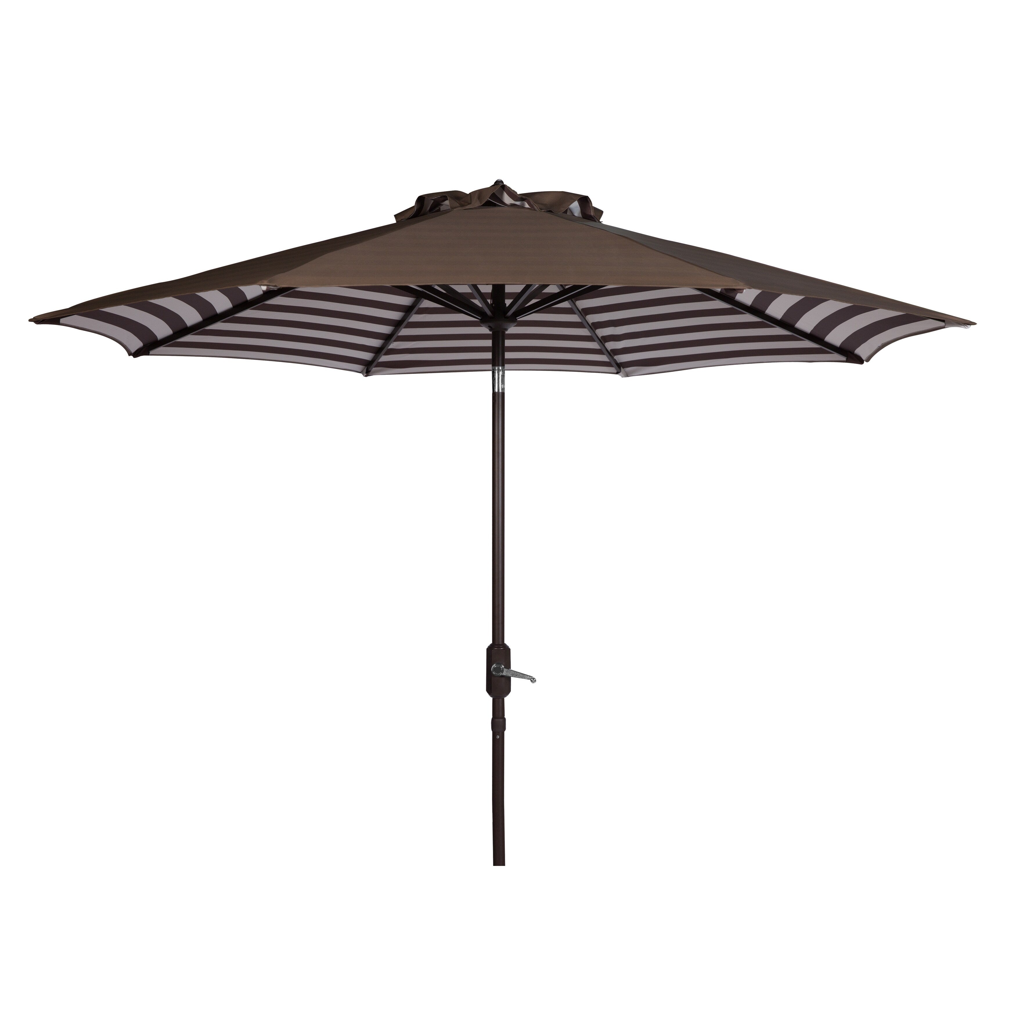 Ombrellone da esterno a manovella SAFAVIEH Hadire Inside Out Striped da 9 piedi