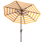 Ombrellone da esterno a manovella SAFAVIEH Hadire Inside Out Striped da 9 piedi