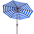 Ombrellone da esterno a manovella SAFAVIEH Hadire Inside Out Striped da 9 piedi
