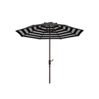Ombrellone da esterno a manovella SAFAVIEH Hadire Inside Out Striped da 9 piedi