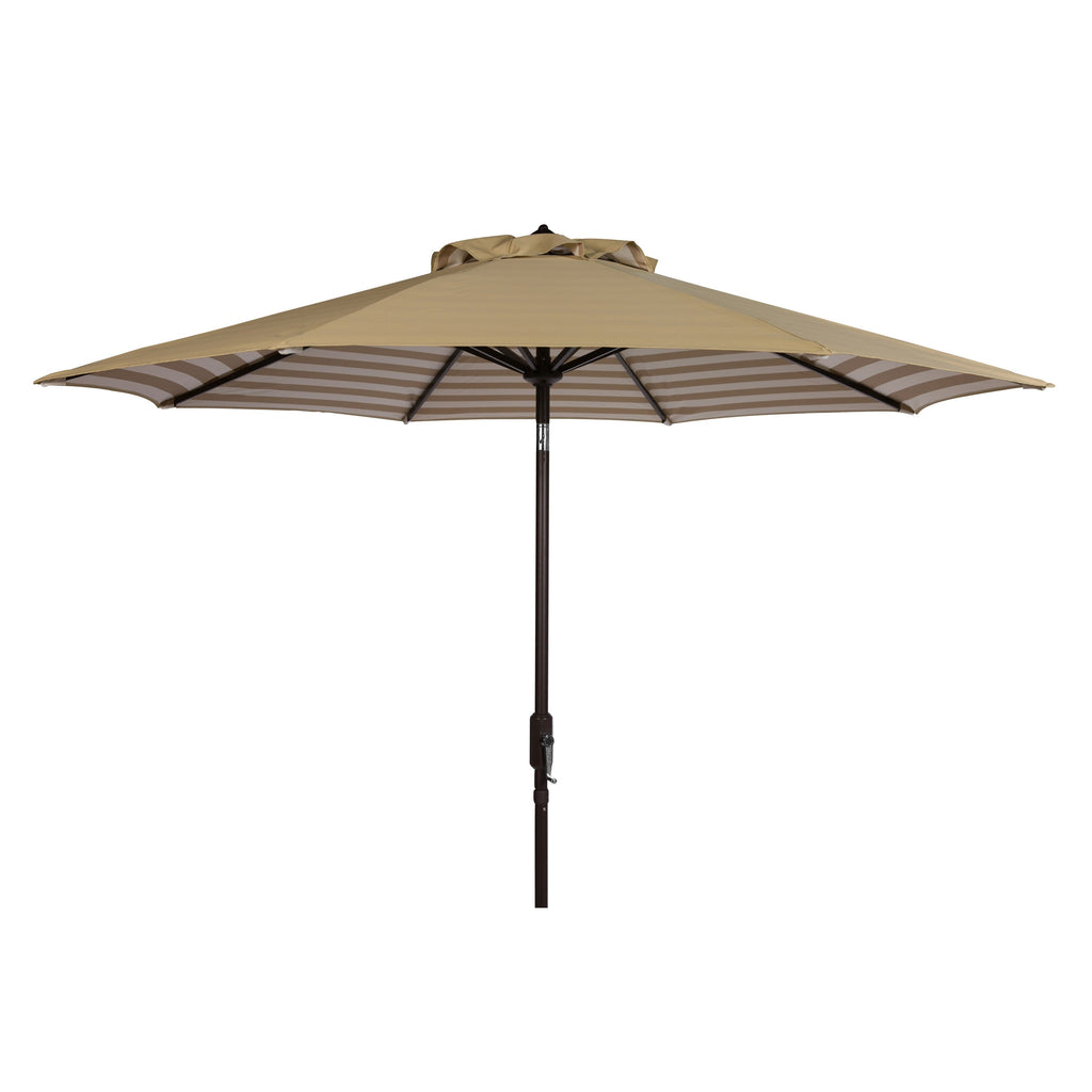 Ombrellone da esterno a manovella SAFAVIEH Hadire Inside Out Striped da 9 piedi