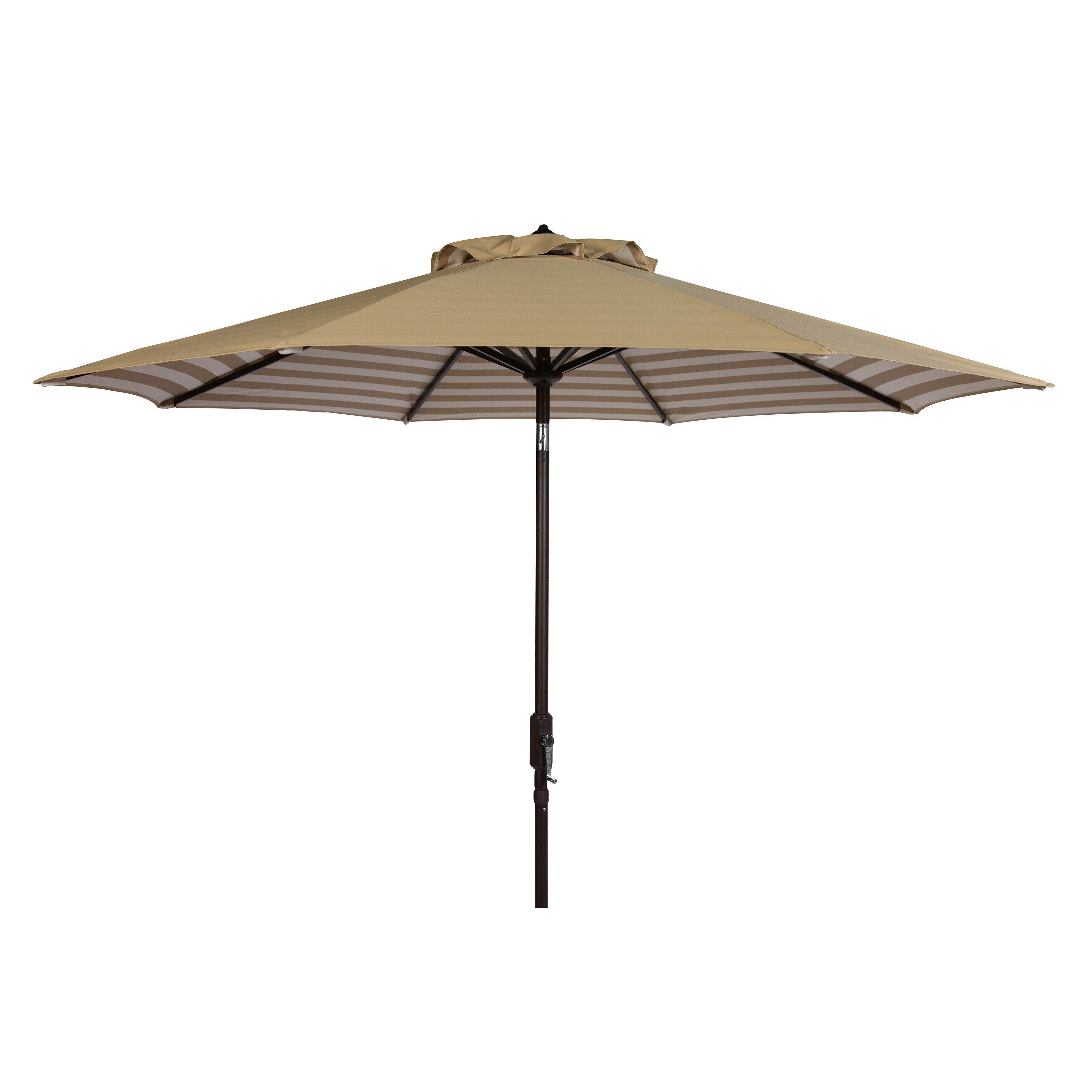Ombrellone da esterno a manovella SAFAVIEH Hadire Inside Out Striped da 9 piedi