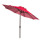 Ombrellone da esterno a manovella SAFAVIEH Hadire Inside Out Striped da 9 piedi