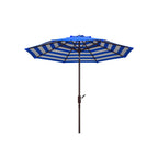 Ombrellone da esterno a manovella SAFAVIEH Hadire Inside Out Striped da 9 piedi
