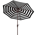 Ombrellone da esterno a manovella SAFAVIEH Hadire Inside Out Striped da 9 piedi