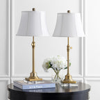 SAFAVIEH Lighting Amande Lampada da tavolo regolabile in altezza da 27-31 pollici, set di 2 - 13Wx13Dx31H
