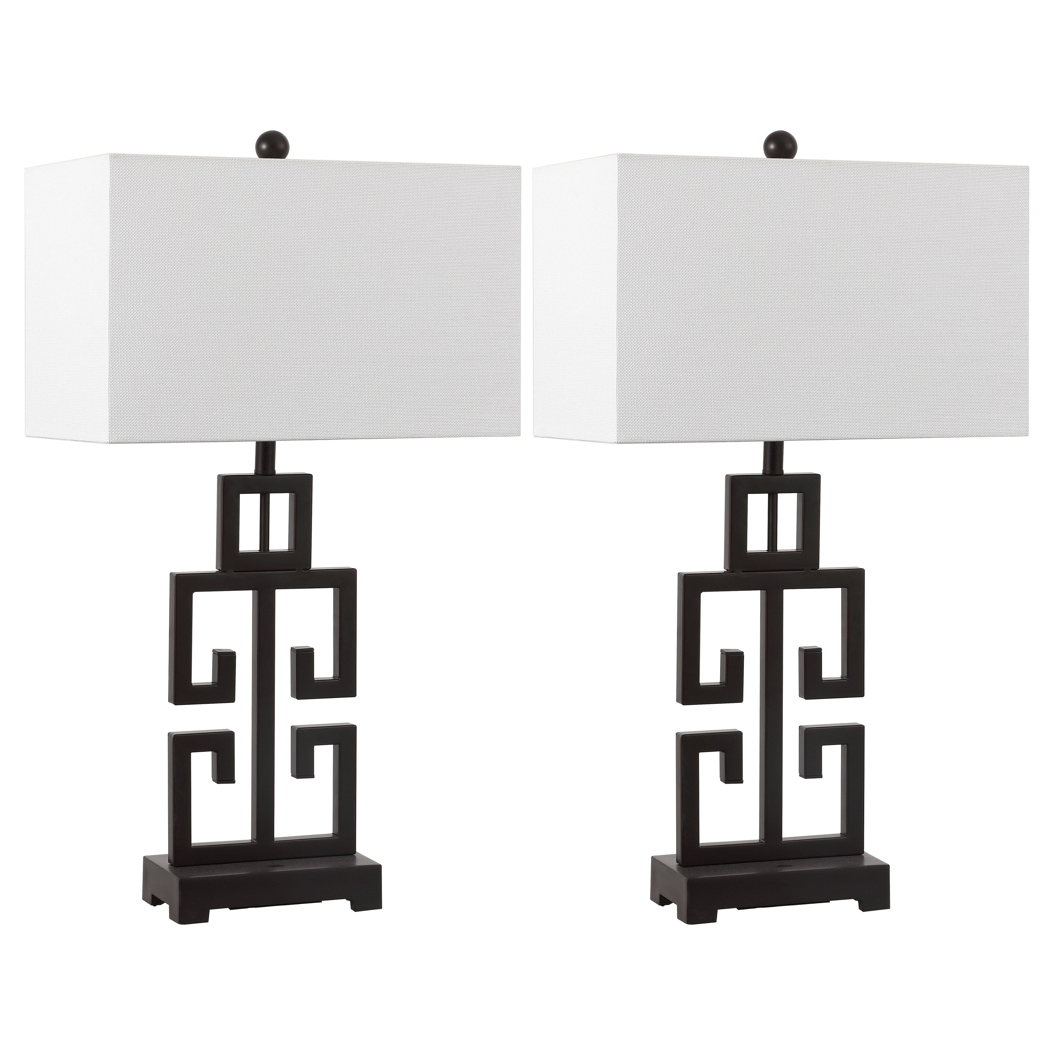 Lampada da tavolo Chantelle Greek Antiqued Gold da 29 pollici di SAFAVIEH Lighting (set di 2) - 16W x 9D x 29H