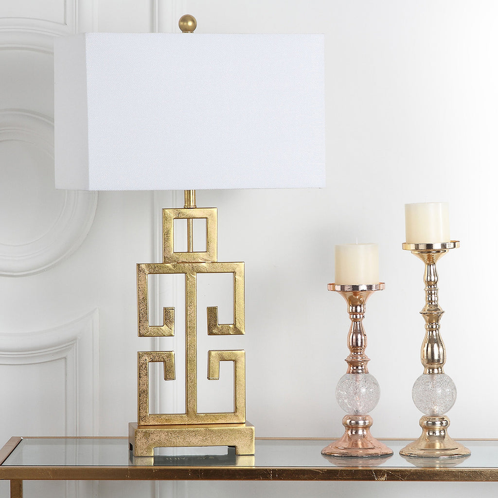 Lampada da tavolo Chantelle Greek Antiqued Gold da 29 pollici di SAFAVIEH Lighting (set di 2) - 16W x 9D x 29H