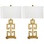 Lampada da tavolo Chantelle Greek Antiqued Gold da 29 pollici di SAFAVIEH Lighting (set di 2) - 16W x 9D x 29H