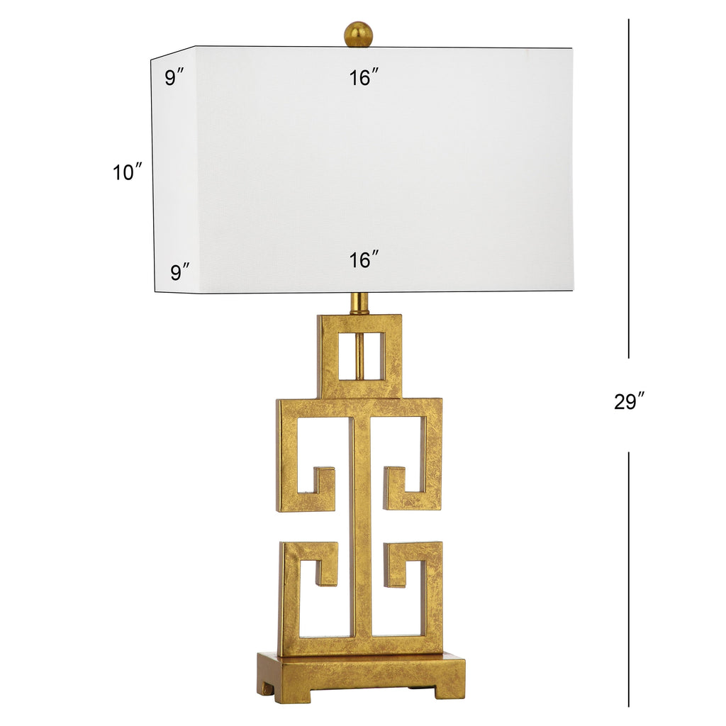 Lampada da tavolo Chantelle Greek Antiqued Gold da 29 pollici di SAFAVIEH Lighting (set di 2) - 16W x 9D x 29H