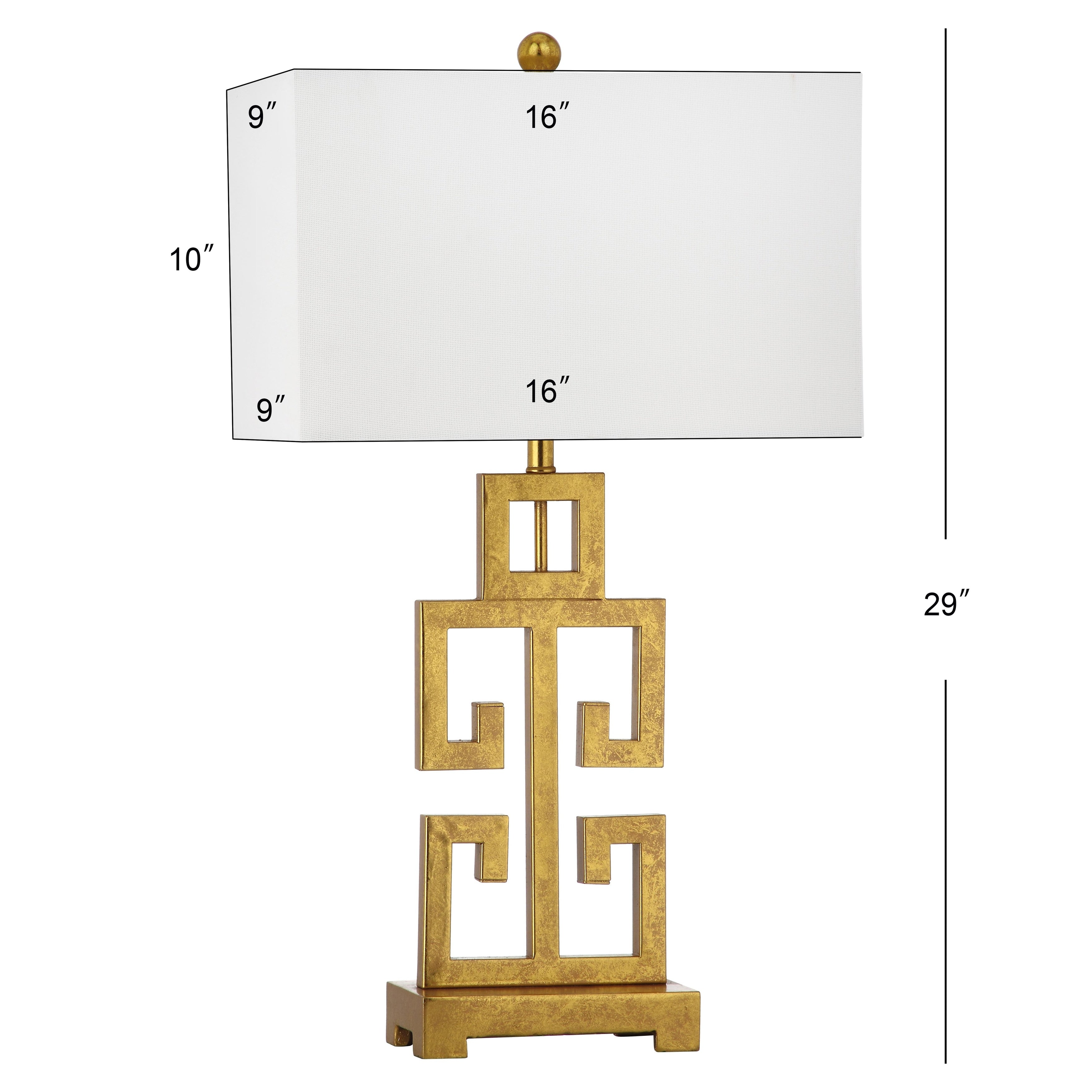 Lampada da tavolo Chantelle Greek Antiqued Gold da 29 pollici di SAFAVIEH Lighting (set di 2) - 16W x 9D x 29H