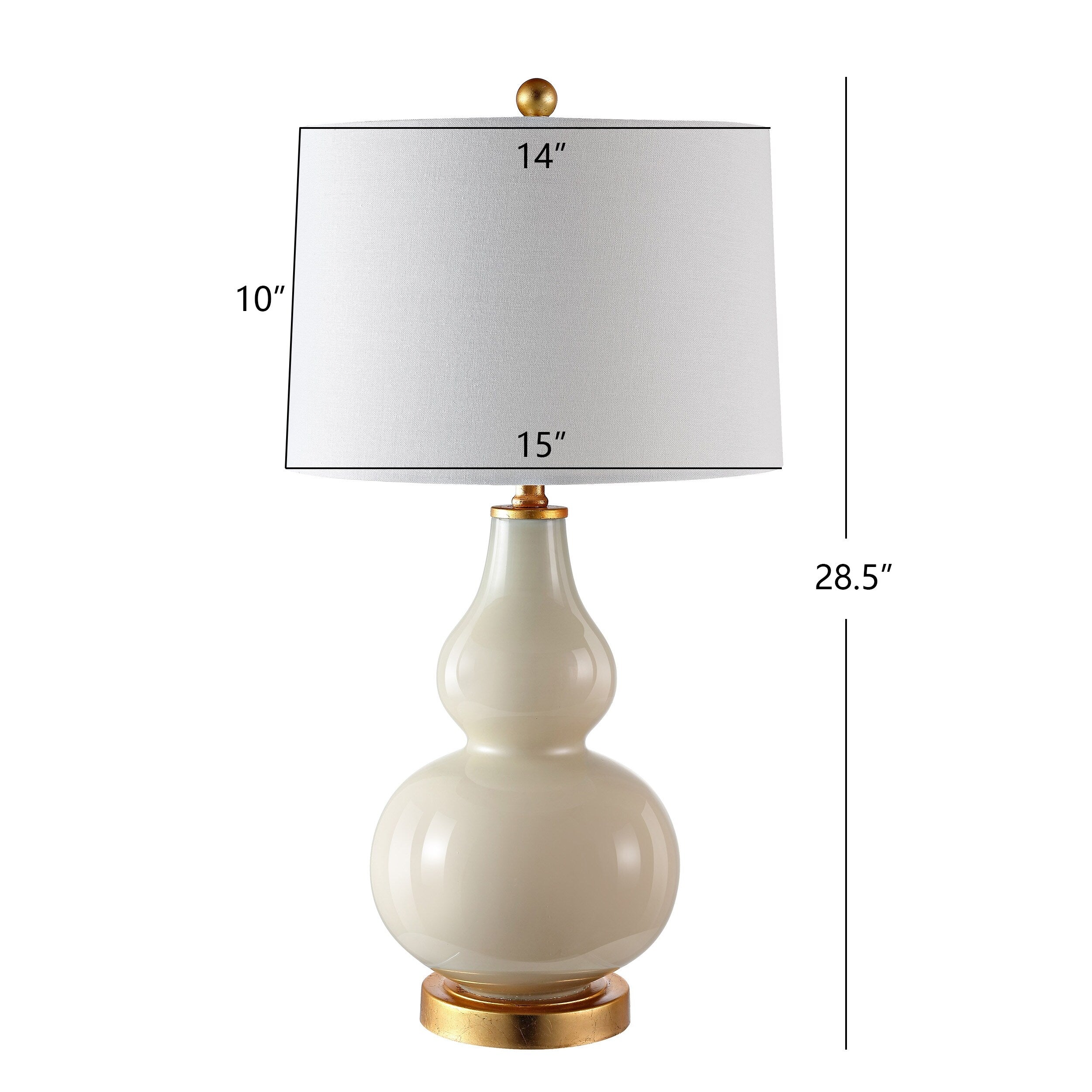 Lampada da tavolo Diede Gourd di SAFAVIEH Lighting (set di 2) - 15x15x28,5 - 15Wx15Dx29H