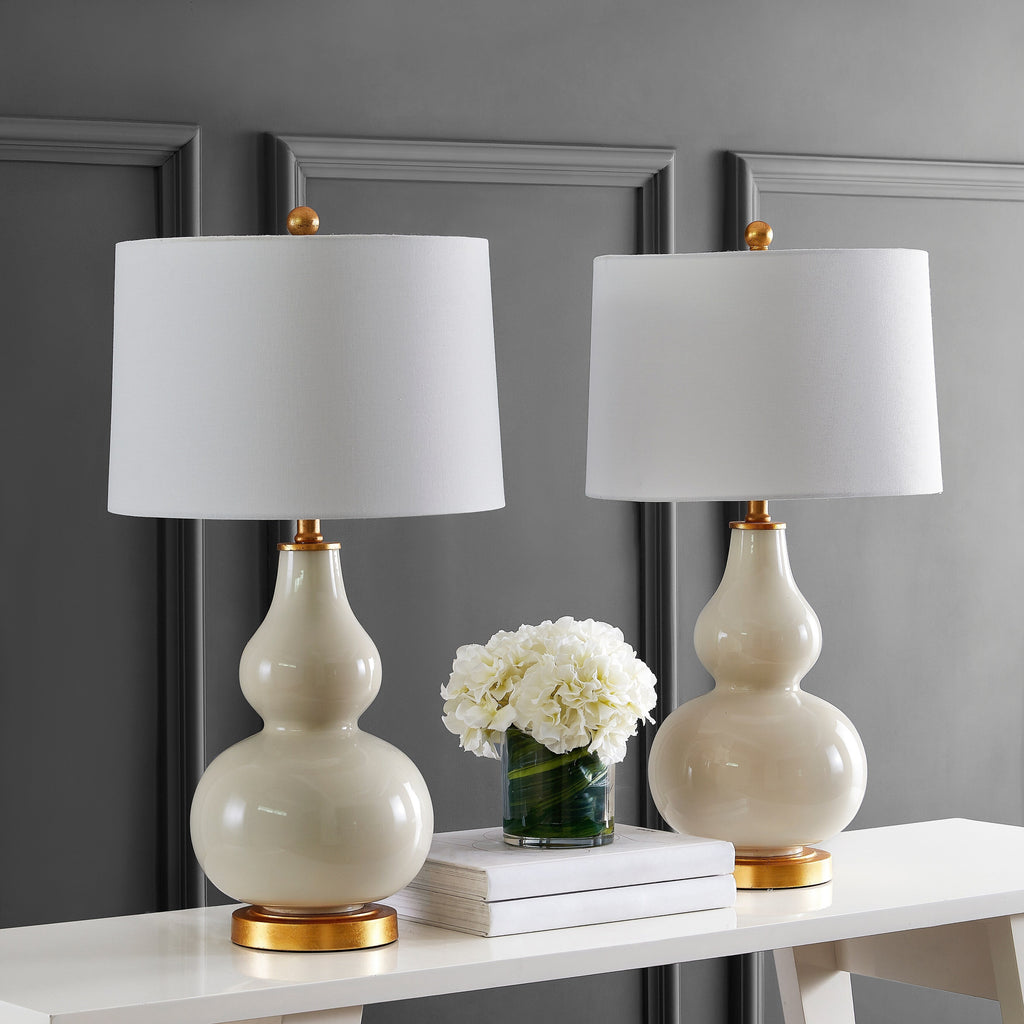 Lampada da tavolo Diede Gourd di SAFAVIEH Lighting (set di 2) - 15x15x28,5 - 15Wx15Dx29H