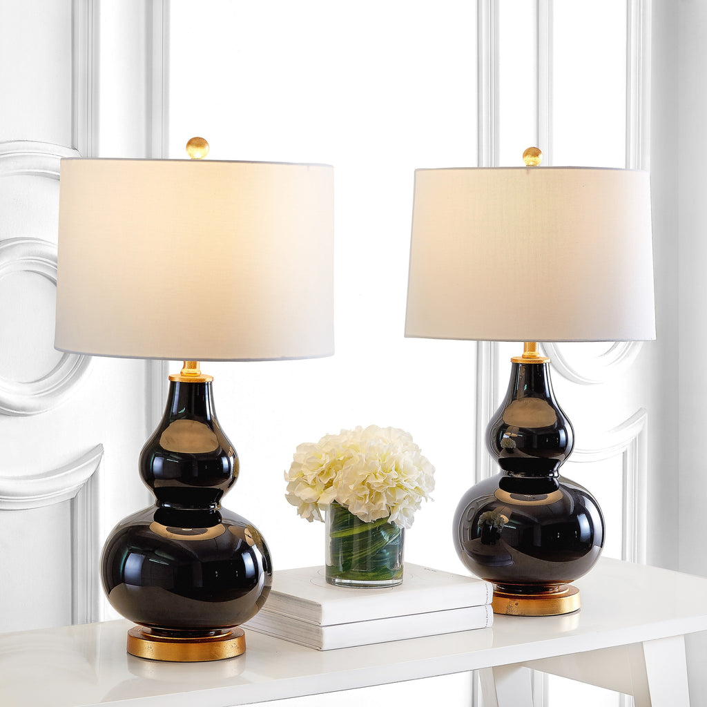 Lampada da tavolo Diede Gourd di SAFAVIEH Lighting (set di 2) - 15x15x28,5 - 15Wx15Dx29H