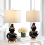 Lampada da tavolo Diede Gourd di SAFAVIEH Lighting (set di 2) - 15x15x28,5 - 15Wx15Dx29H