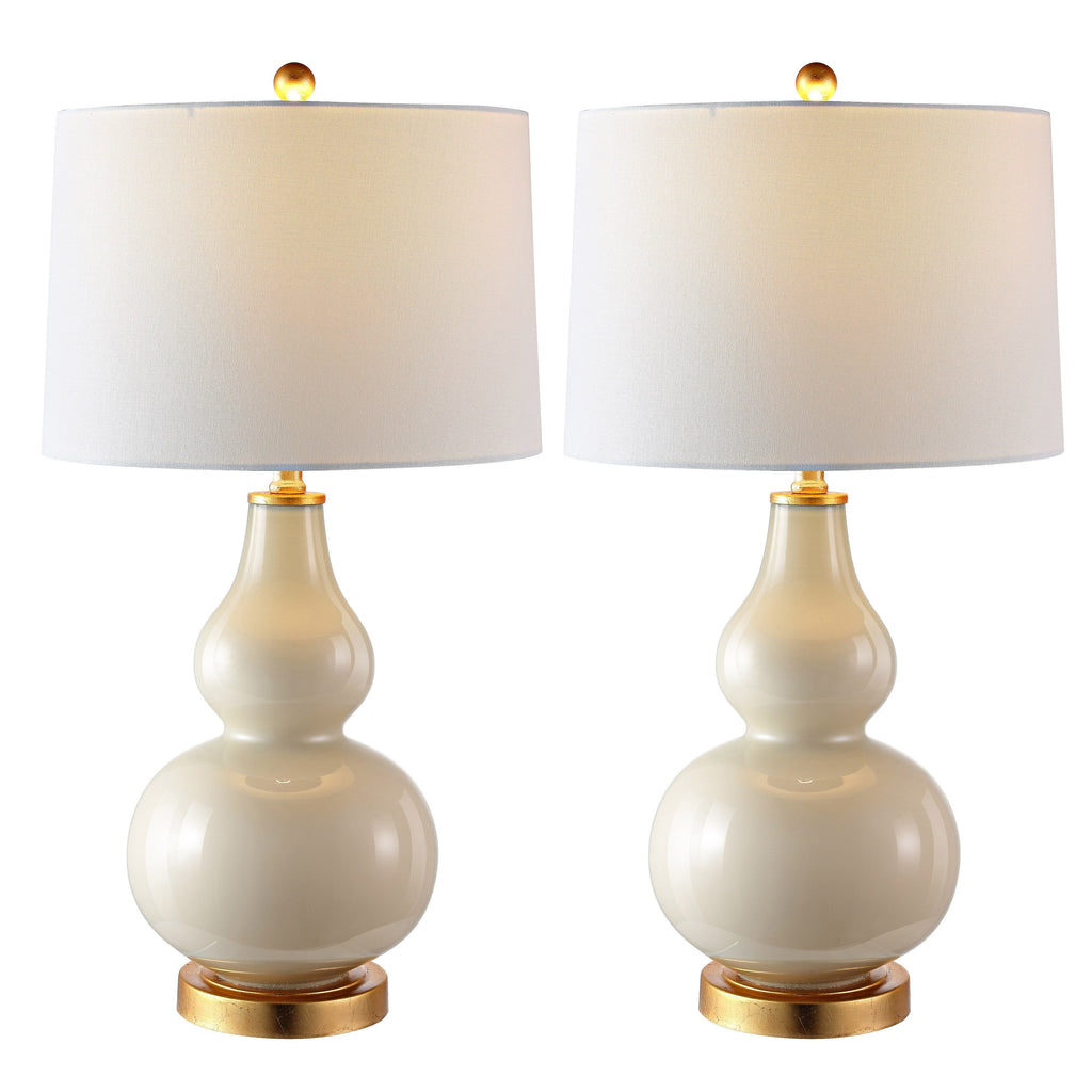Lampada da tavolo Diede Gourd di SAFAVIEH Lighting (set di 2) - 15x15x28,5 - 15Wx15Dx29H