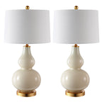 Lampada da tavolo Diede Gourd di SAFAVIEH Lighting (set di 2) - 15x15x28,5 - 15Wx15Dx29H