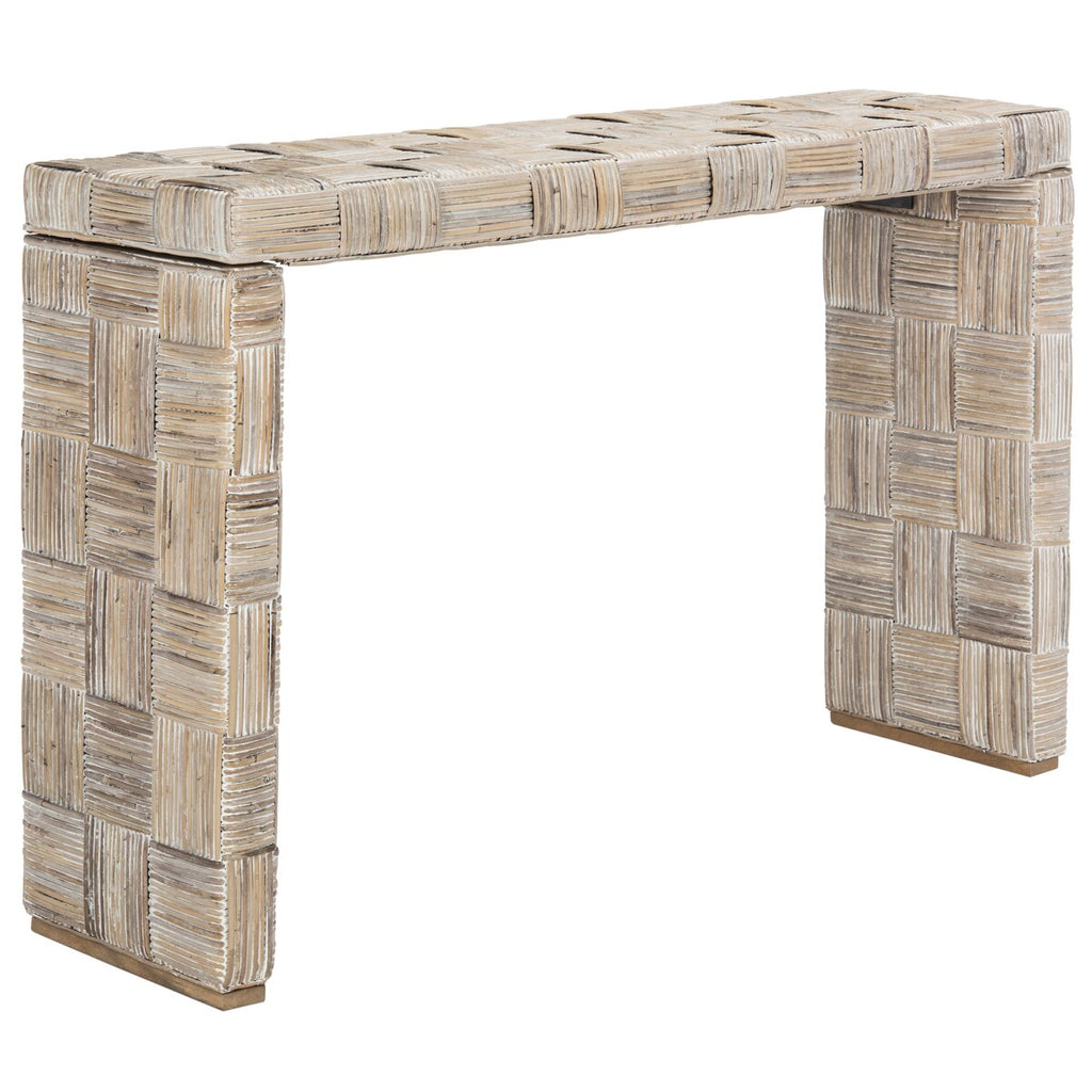 Tavolo consolle in rattan Mindel SAFAVIEH - 51Lx14Px32A