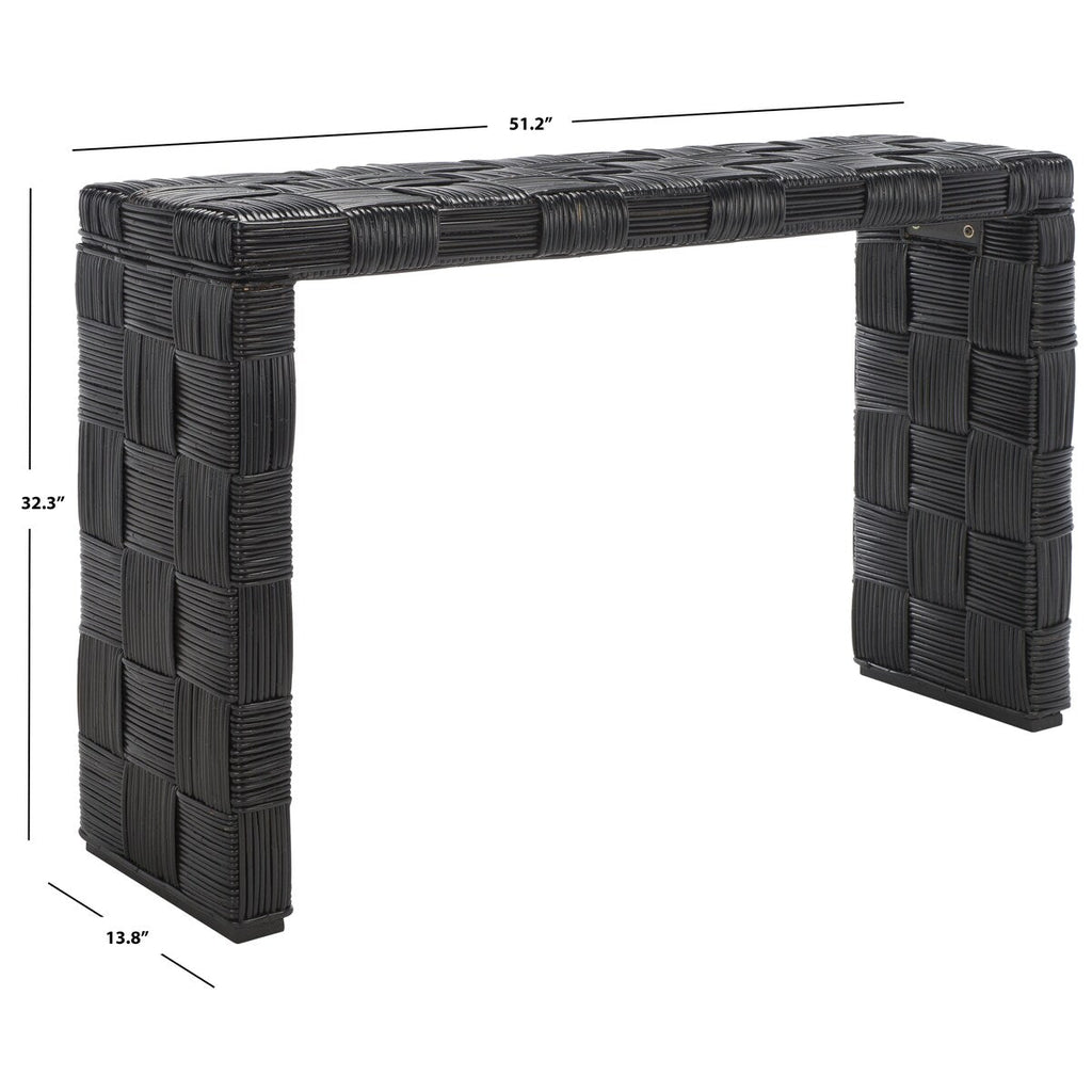 Tavolo consolle in rattan Mindel SAFAVIEH - 51Lx14Px32A