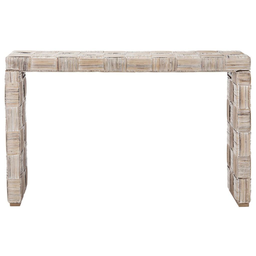 Tavolo consolle in rattan Mindel SAFAVIEH - 51Lx14Px32A