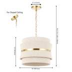 Lampada a sospensione regolabile SAFAVIEH Oprea a 3 luci (lampadine LED incluse) - 16 x 16 x 16,5-72,5