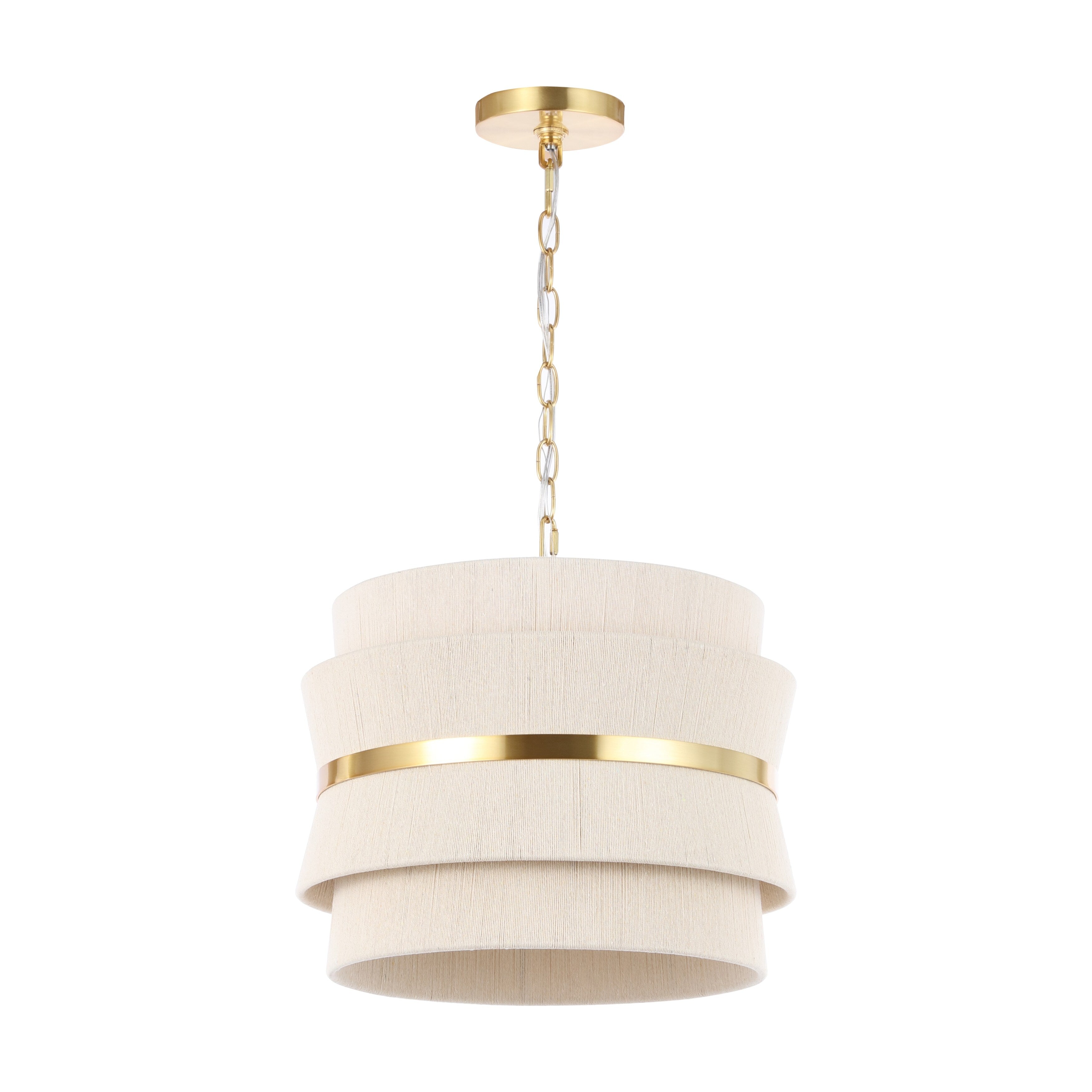 Lampada a sospensione regolabile SAFAVIEH Oprea a 3 luci (lampadine LED incluse) - 16 x 16 x 16,5-72,5