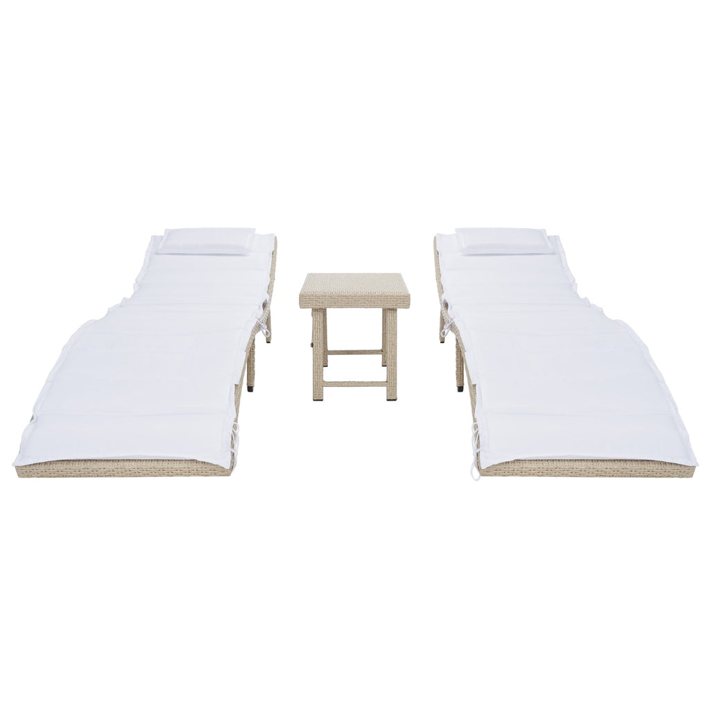SAFAVIEH Set di lettini prendisole da esterno Blaguna da 3 pezzi - 83Lx20Px24A