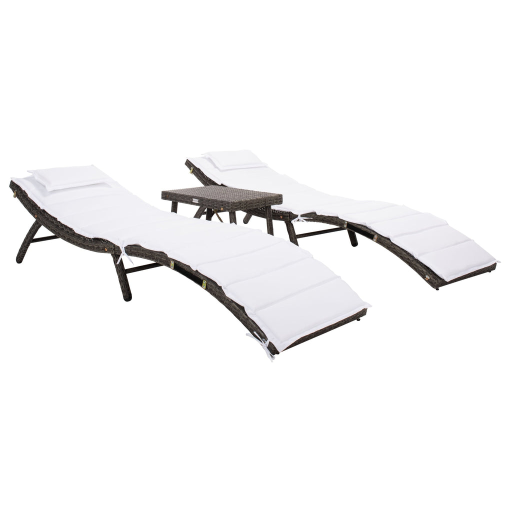 SAFAVIEH Set di lettini prendisole da esterno Blaguna da 3 pezzi - 83Lx20Px24A