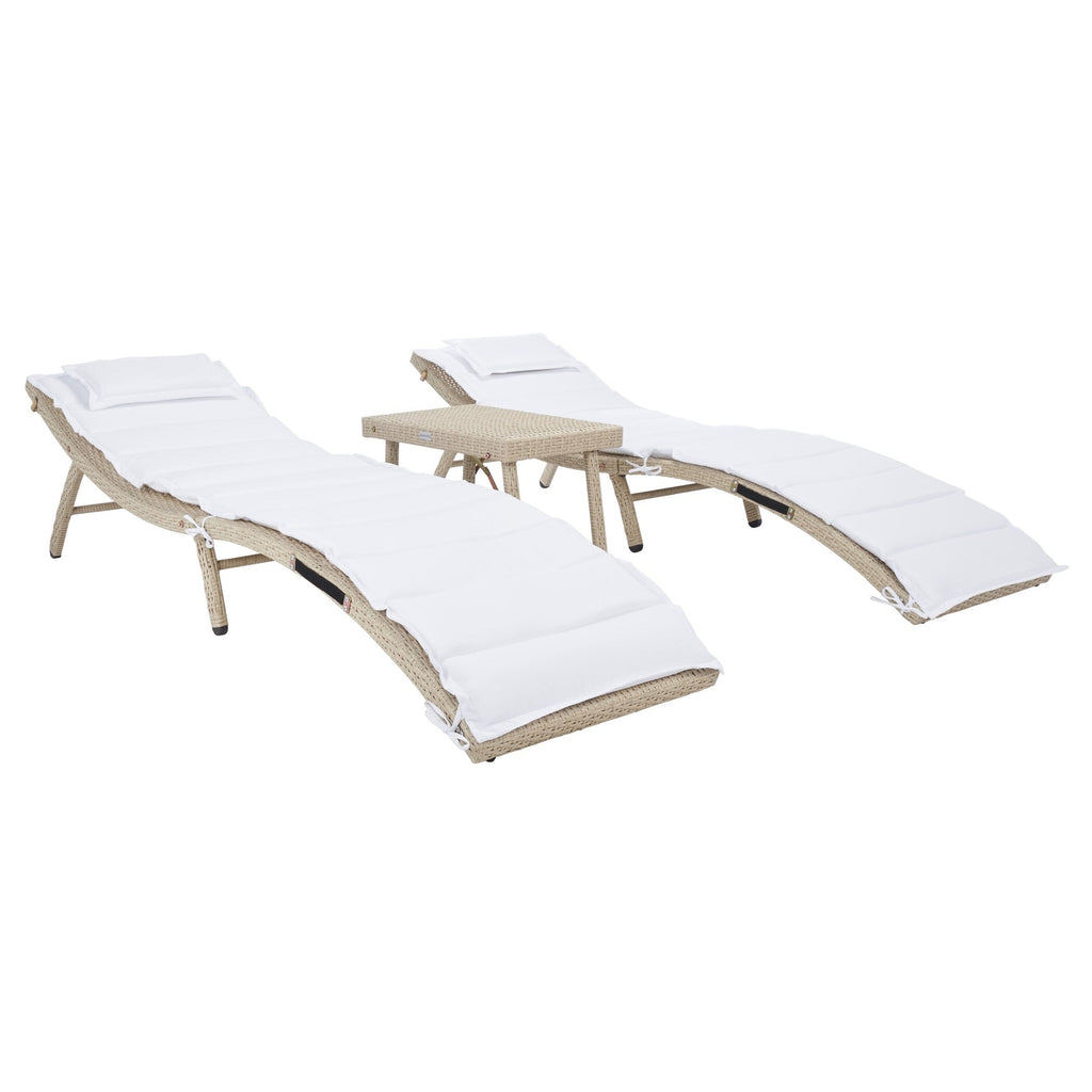SAFAVIEH Set di lettini prendisole da esterno Blaguna da 3 pezzi - 83Lx20Px24A