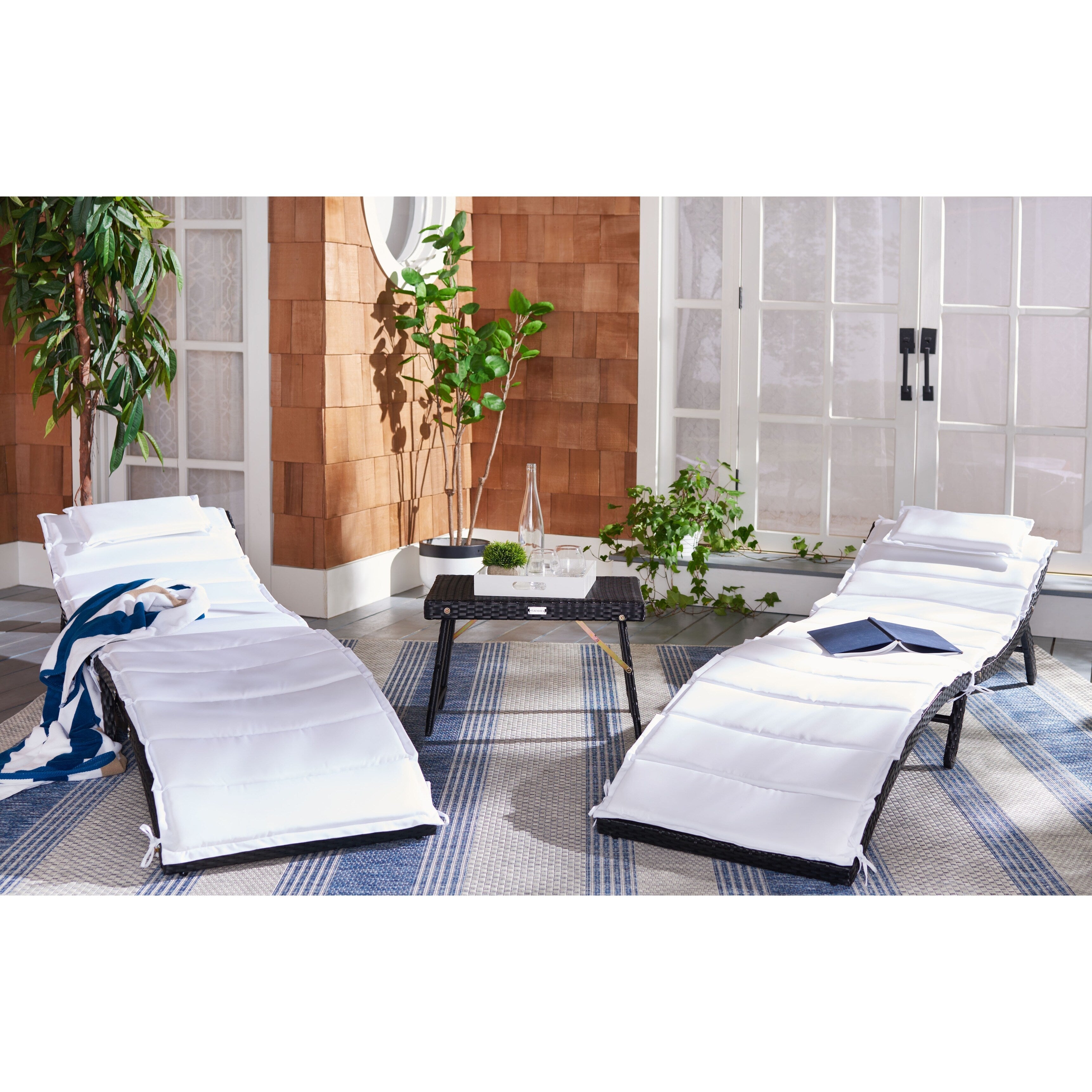 SAFAVIEH Set di lettini prendisole da esterno Blaguna da 3 pezzi - 83Lx20Px24A